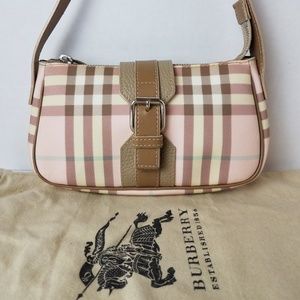 Burberry Pink Purse with Leather